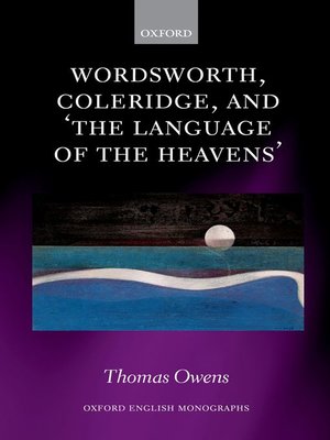 cover image of Wordsworth, Coleridge, and 'the language of the heavens'